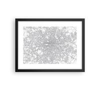 Cuadro Poster de Pared 40x30cm Póster Marco Ciudad Mapa Londres Wall Art Prints