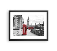 Cuadro Poster de Pared 40x30cm Póster Marco Cobertizo Teléfono Londres Wall Art