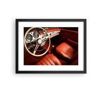Cuadro Poster de Pared 40x30cm Póster Marco Coche Interior Clásico Wall Art
