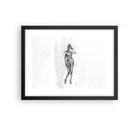 Cuadro Poster de Pared 40x30cm Póster Marco Desnudez Mujer Cuerpo Wall Art