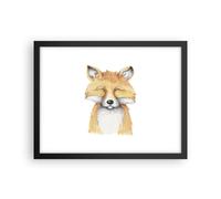 Cuadro Poster de Pared 40x30cm Póster Marco Dibujos animados Zorro Niño Wall Art