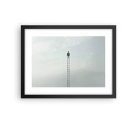 Cuadro Poster de Pared 40x30cm Póster Marco Escalera Cielo Símbolo Wall Art