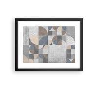 Cuadro Poster de Pared 40x30cm Póster Marco Geometría Arte Piedra Wall Art
