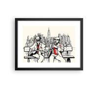 Cuadro Poster de Pared 40x30cm Póster Marco jazz musica musico Wall Art Prints
