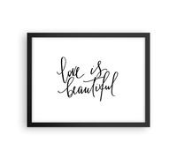 Cuadro Poster de Pared 40x30cm Póster Marco La vida es bella Wall Art Prints
