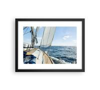 Cuadro Poster de Pared 40x30cm Póster Marco mar crucero vela Wall Art Prints