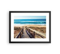 Cuadro Poster de Pared 40x30cm Póster Marco Mar Playa Entrada Wall Art Prints