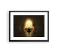 Cuadro Poster de Pared 40x30cm Póster Marco Meditación Templo Sombra Wall Art