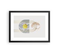Cuadro Poster de Pared 40x30cm Póster Marco moderno dorado abstracto Wall Art