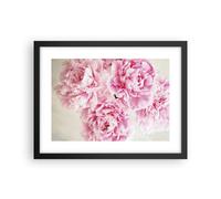 Cuadro Poster de Pared 40x30cm Póster Marco Paeonia Un ramo Flores Wall Art
