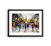 Cuadro Poster de Pared 40x30cm Póster Marco Paris ciudad hogar Wall Art Prints