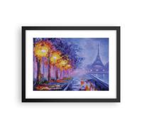 Cuadro Poster de Pared 40x30cm Póster Marco París Faroles Eiffel Wall Art Prints