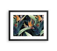 Cuadro Poster de Pared 40x30cm Póster Marco Planta Tropicales Flor Wall Art