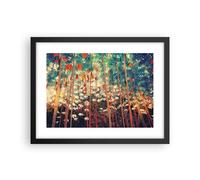 Cuadro Poster de Pared 40x30cm Póster Marco Plantas Tropicales Naranja Wall Art