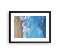 Cuadro Poster de Pared 40x30cm Póster Marco Playa Borde Mar Wall Art Prints