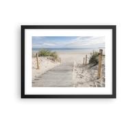 Cuadro Poster de Pared 40x30cm Póster Marco Playa Duna Entrada Wall Art Prints