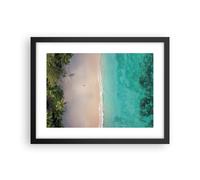 Cuadro Poster de Pared 40x30cm Póster Marco Playa Trópico Borde Wall Art Prints