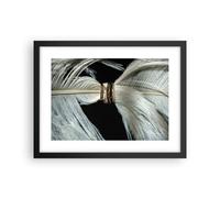 Cuadro Poster de Pared 40x30cm Póster Marco Pluma Romántico Matrimonio Wall Art