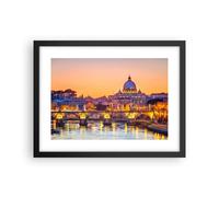 Cuadro Poster de Pared 40x30cm Póster Marco Roma Italia basílica historia Art