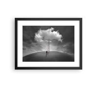 Cuadro Poster de Pared 40x30cm Póster Marco Símbolo Escalera Cielo Wall Art