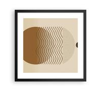 Cuadro Poster de Pared 40x40cm Marco Abstracción Geometría Minimalismo Art