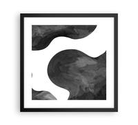 Cuadro Poster de Pared 40x40cm Póster Marco Abstracción Forma Figura Wall Art