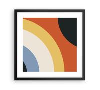 Cuadro Poster de Pared 40x40cm Póster Marco Abstracción Los Colores Radio Art