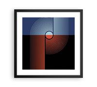 Cuadro Poster de Pared 40x40cm Póster Marco Abstracción Moderno Minimalismo Art