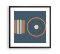 Cuadro Poster de Pared 40x40cm Póster Marco Abstracto Moderno Patrones Wall Art