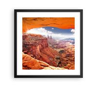 Cuadro Poster de Pared 40x40cm Póster Marco América arizona cañón geología Art