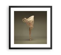 Cuadro Poster de Pared 40x40cm Póster Marco Bailarina Figura Bailando Wall Art