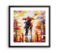 Cuadro Poster de Pared 40x40cm Póster Marco caminar amantes Wall Art Prints