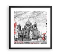 Cuadro Poster de Pared 40x40cm Póster Marco Catedral Berlín Amantes Wall Art