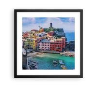 Cuadro Poster de Pared 40x40cm Póster Marco Colores Edificios Italia Wall Art