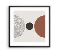 Cuadro Poster de Pared 40x40cm Póster Marco Figuras Formas Geometría Wall Art