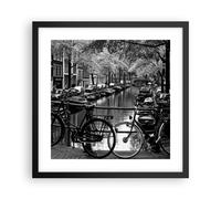 Cuadro Poster de Pared 40x40cm Póster Marco Holanda canal Wall Art Prints Decor