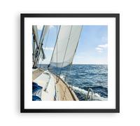 Cuadro Poster de Pared 40x40cm Póster Marco mar crucero vela Wall Art Prints