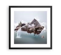 Cuadro Poster de Pared 40x40cm Póster Marco medio ambiente naturaleza Wall Art