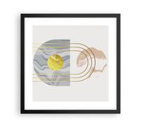 Cuadro Poster de Pared 40x40cm Póster Marco moderno dorado abstracto Wall Art