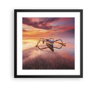 Cuadro Poster de Pared 40x40cm Póster Marco Łódź Oeste El Sol Wall Art Prints
