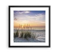 Cuadro Poster de Pared 40x40cm Póster Marco Oeste El Sol Playa Wall Art Prints