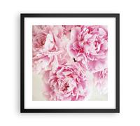 Cuadro Poster de Pared 40x40cm Póster Marco Paeonia Un ramo Flores Wall Art