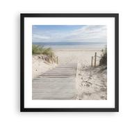 Cuadro Poster de Pared 40x40cm Póster Marco Playa Duna Entrada Wall Art Prints