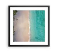 Cuadro Poster de Pared 40x40cm Póster Marco Playa Trópico Borde Wall Art Prints