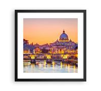 Cuadro Poster de Pared 40x40cm Póster Marco Roma Italia basílica historia Art