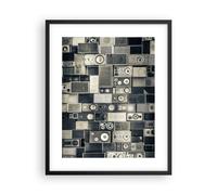 Cuadro Poster de Pared 40x50cm Marco Abstracción Altavoces Gráficos Wall Art