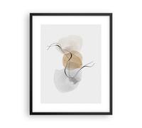 Cuadro Poster de Pared 40x50cm Marco Abstracto Minimalista Acuarela Wall Art