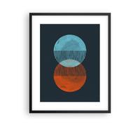 Cuadro Poster de Pared 40x50cm Marco Geometría Abstracción Minimalismo Wall Art