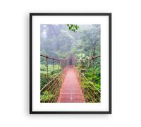Cuadro Poster de Pared 40x50cm Marco Puente Suspendido Costa Rica Wall Art