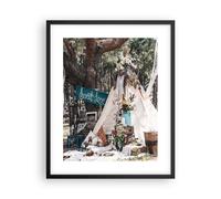 Cuadro Poster de Pared 40x50cm Marco Recién casados Amor Paisajes Wall Art